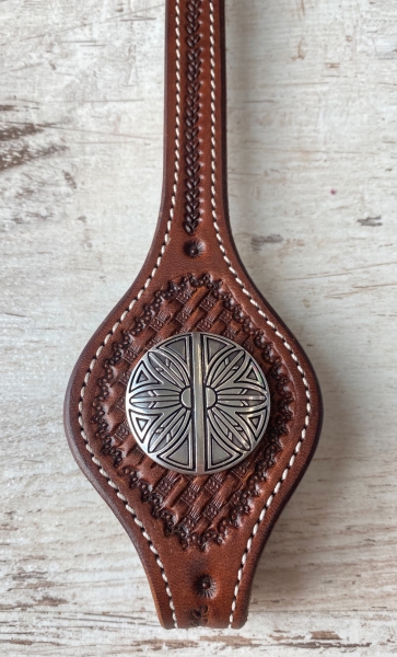 Feather Shield Concho antik in 3 Größen